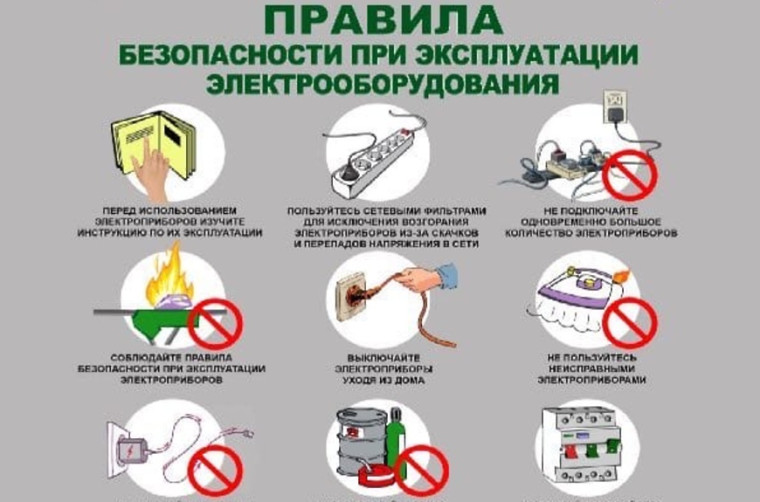 Правила безопасности при использовании электрооборудования. Правила безопасности при использовании электрооборудования.